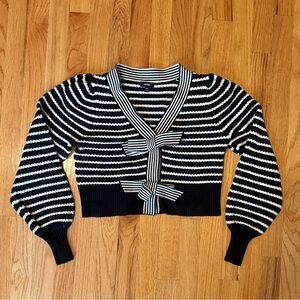 EXPRESS Striped Bow Sweater Women’s XS